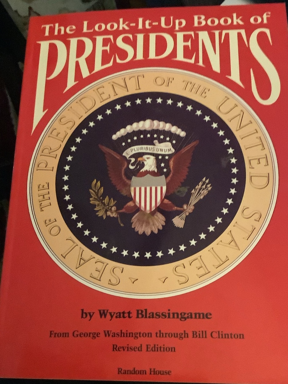 Red 'The Look-It-Up Book of Presidents' Hardcover by Wyatt Blassingame